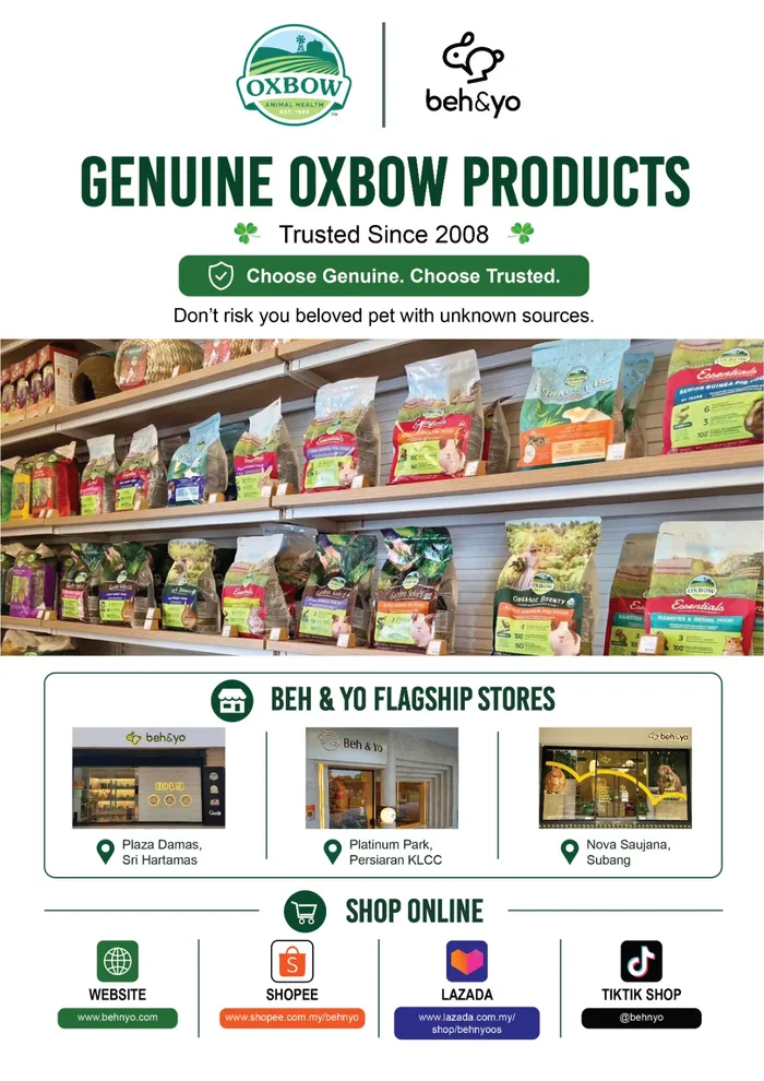 🐰 Important Clarification on Oxbow Products in Malaysia