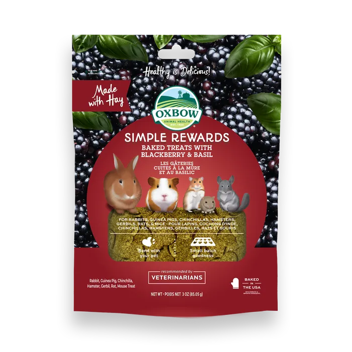 Oxbow Simple Rewards Baked Treats with Blackberry & Basil (3 oz) - 85.05g