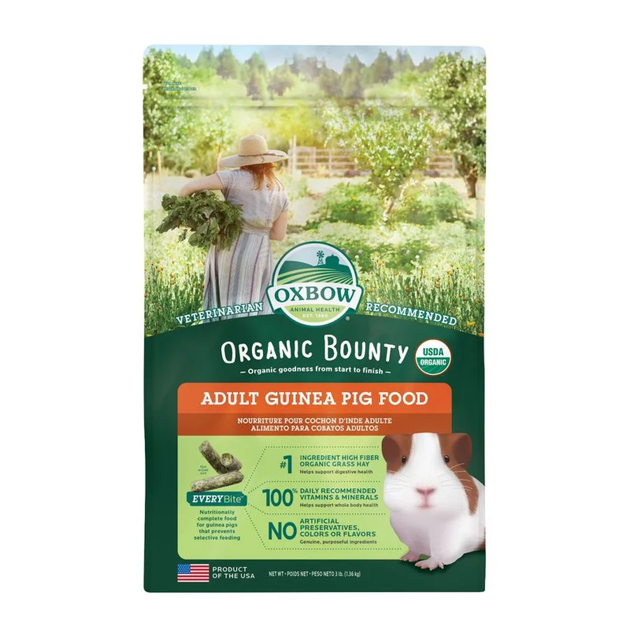 Oxbow Organic Bounty - Adult Guinea Pig Food (3 lb) - 1.36kg