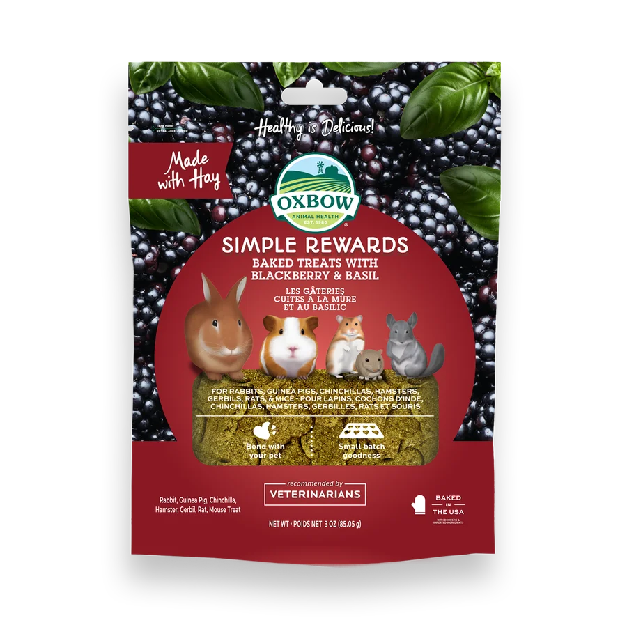 Oxbow Simple Rewards Baked Treats with Blackberry & Basil (3 oz) - 85.05g