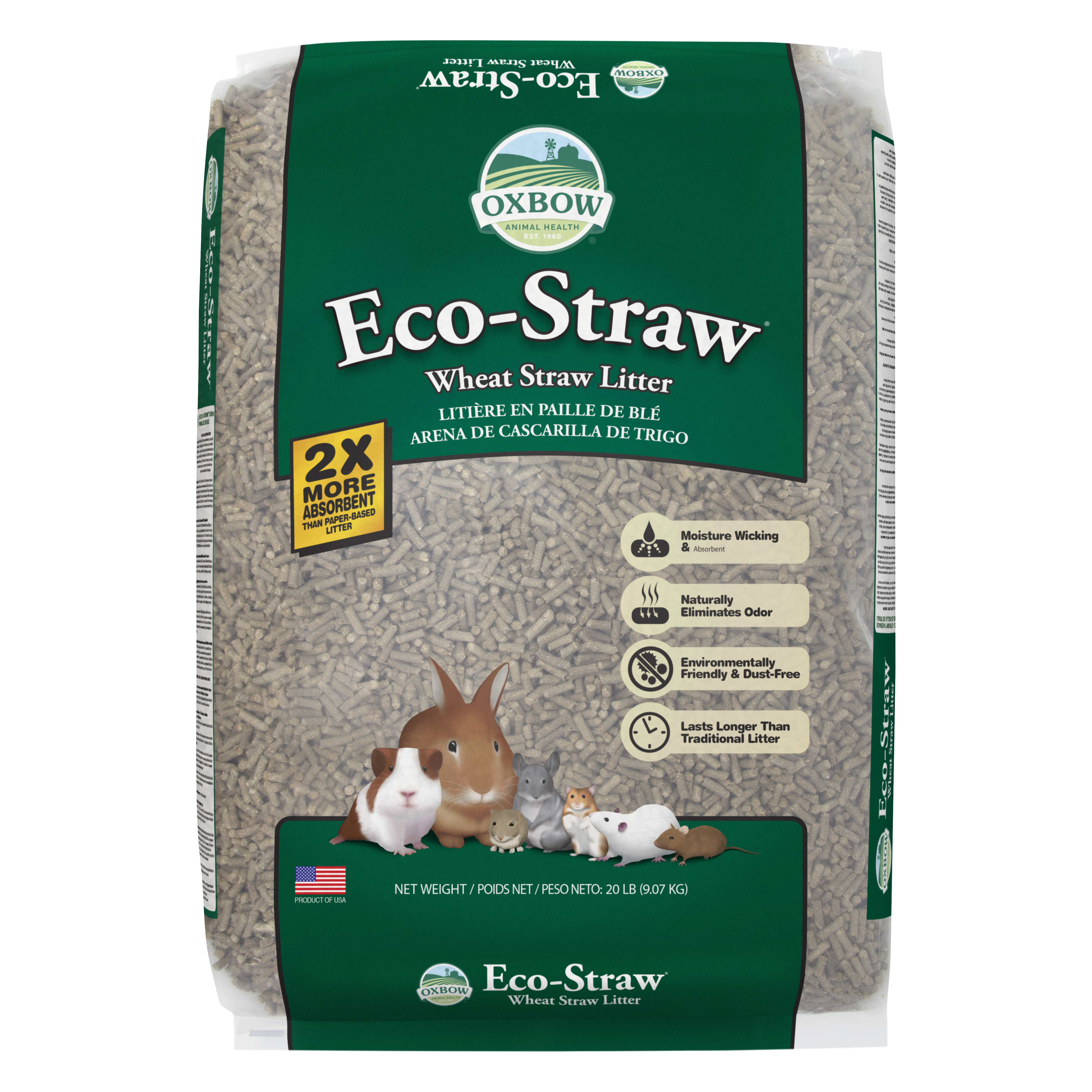 Oxbow Eco-Straw Litter (20 lb) - 9.07kg