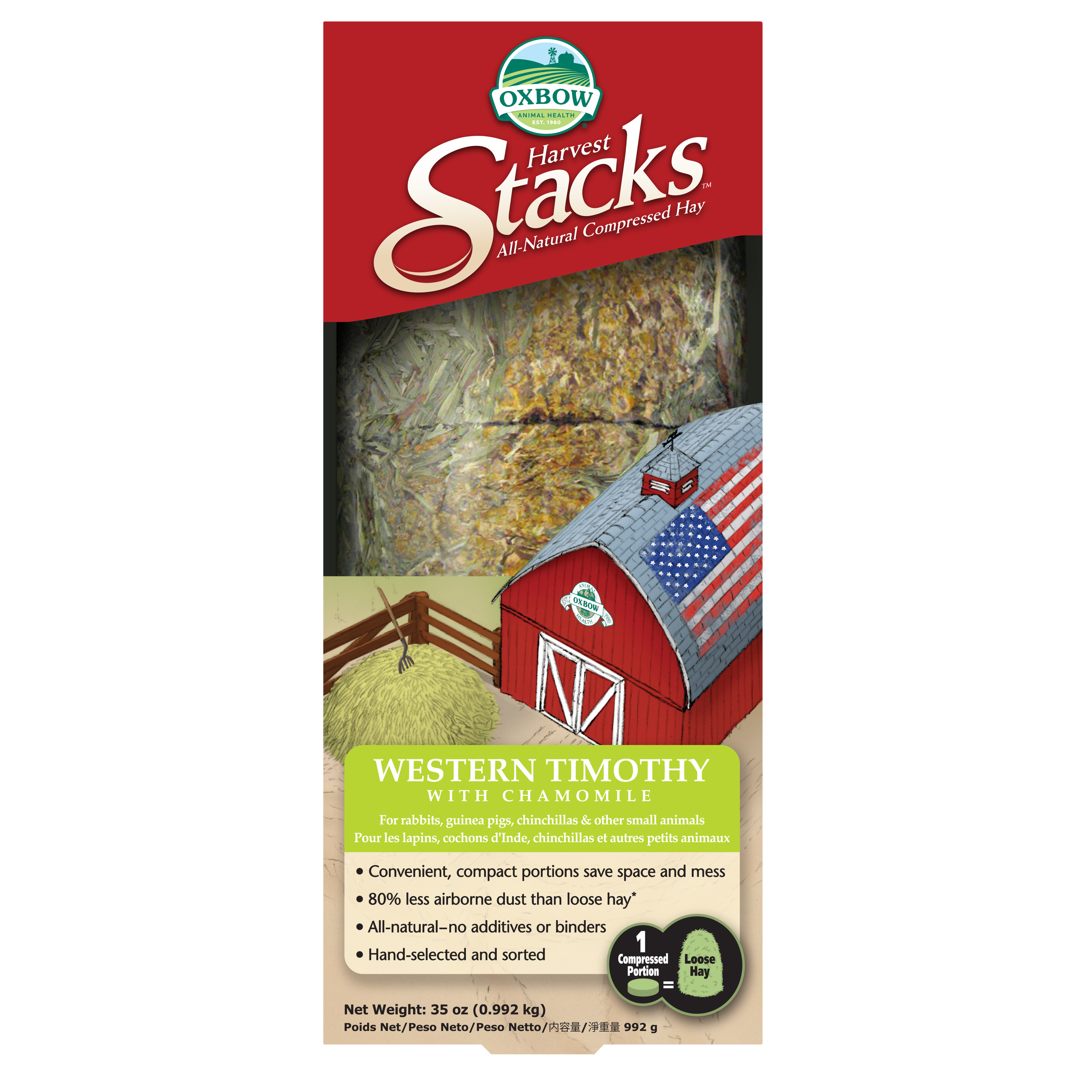 Oxbow Harvest Stacks - Western Timothy with Chamomile (35 oz) - 992g