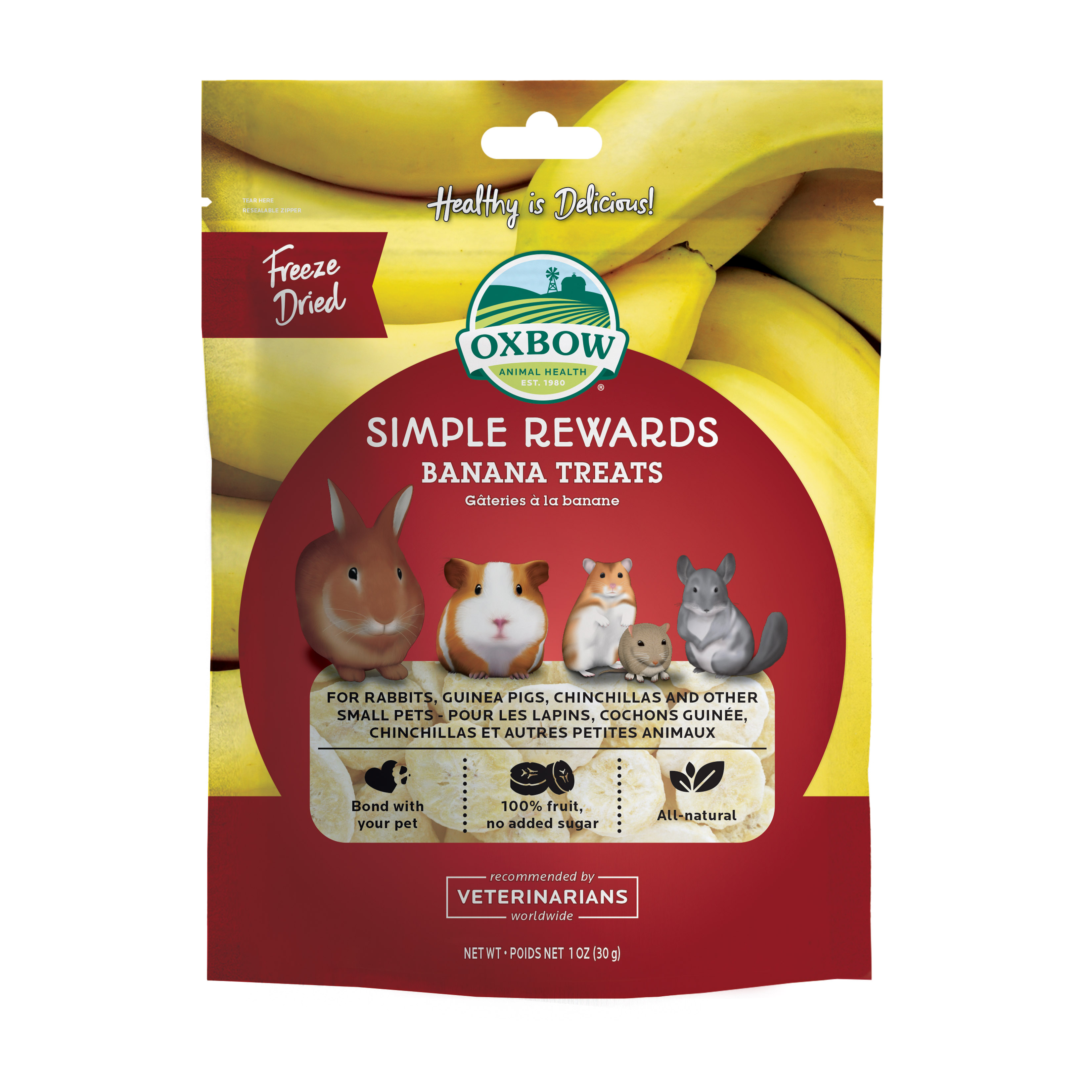 Oxbow Simple Rewards Banana Treats (1 oz) - 30g