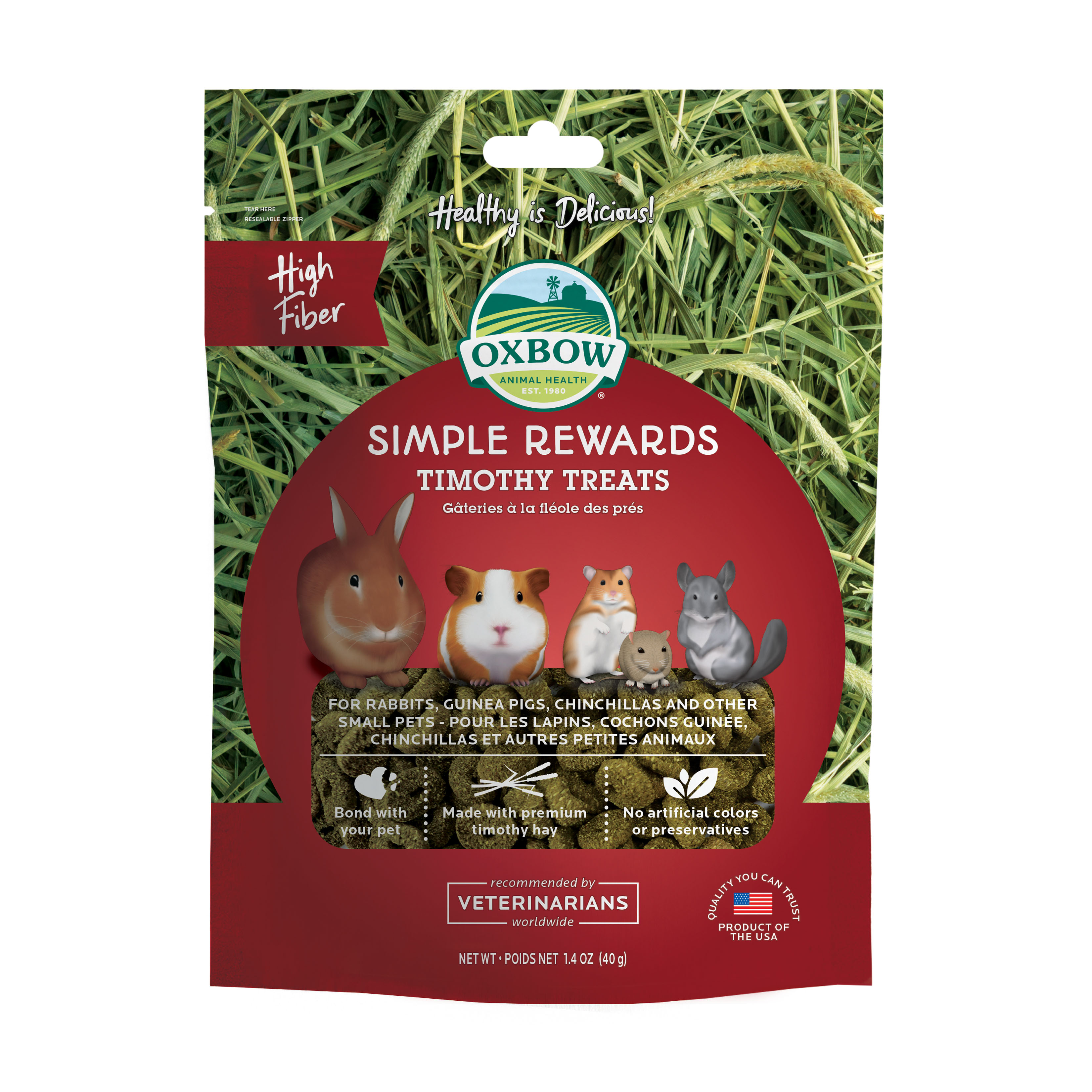 Oxbow Simple Rewards Timothy Treats (1.4 oz) - 40g