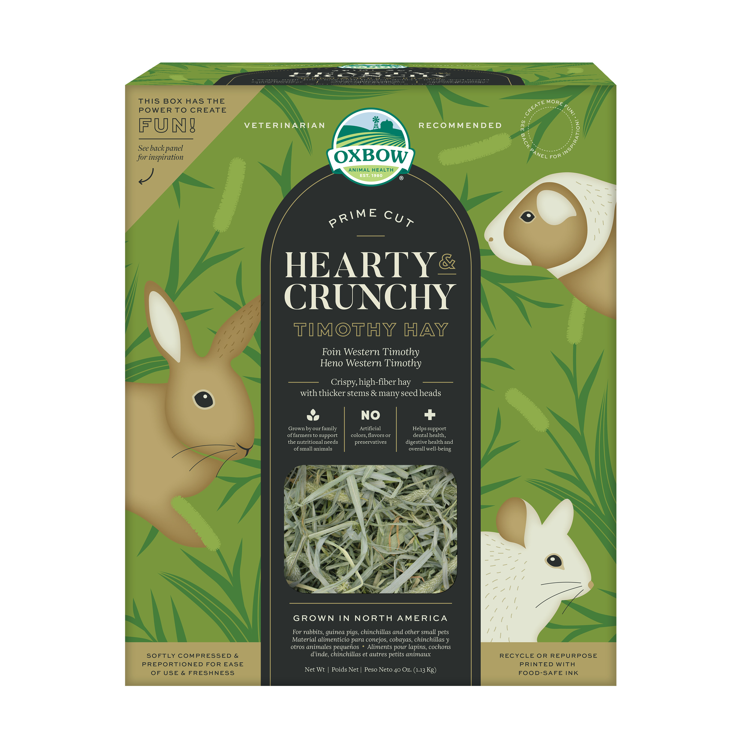 Oxbow Prime Cut Hearty & Crunchy Timothy Hay (40 oz) - 1.13kg