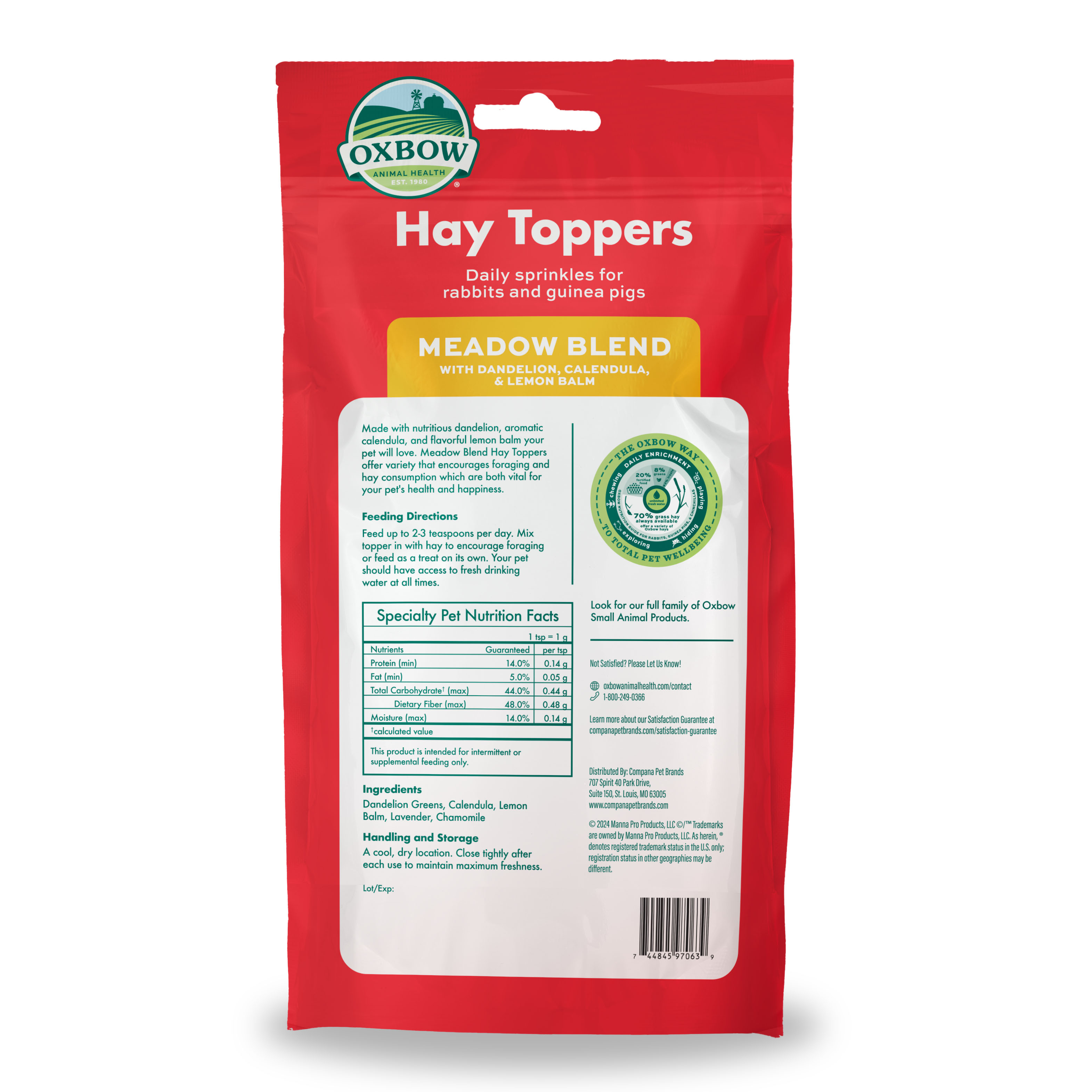 Oxbow Hay Toppers Meadow Blend (2 oz) - 5.67g