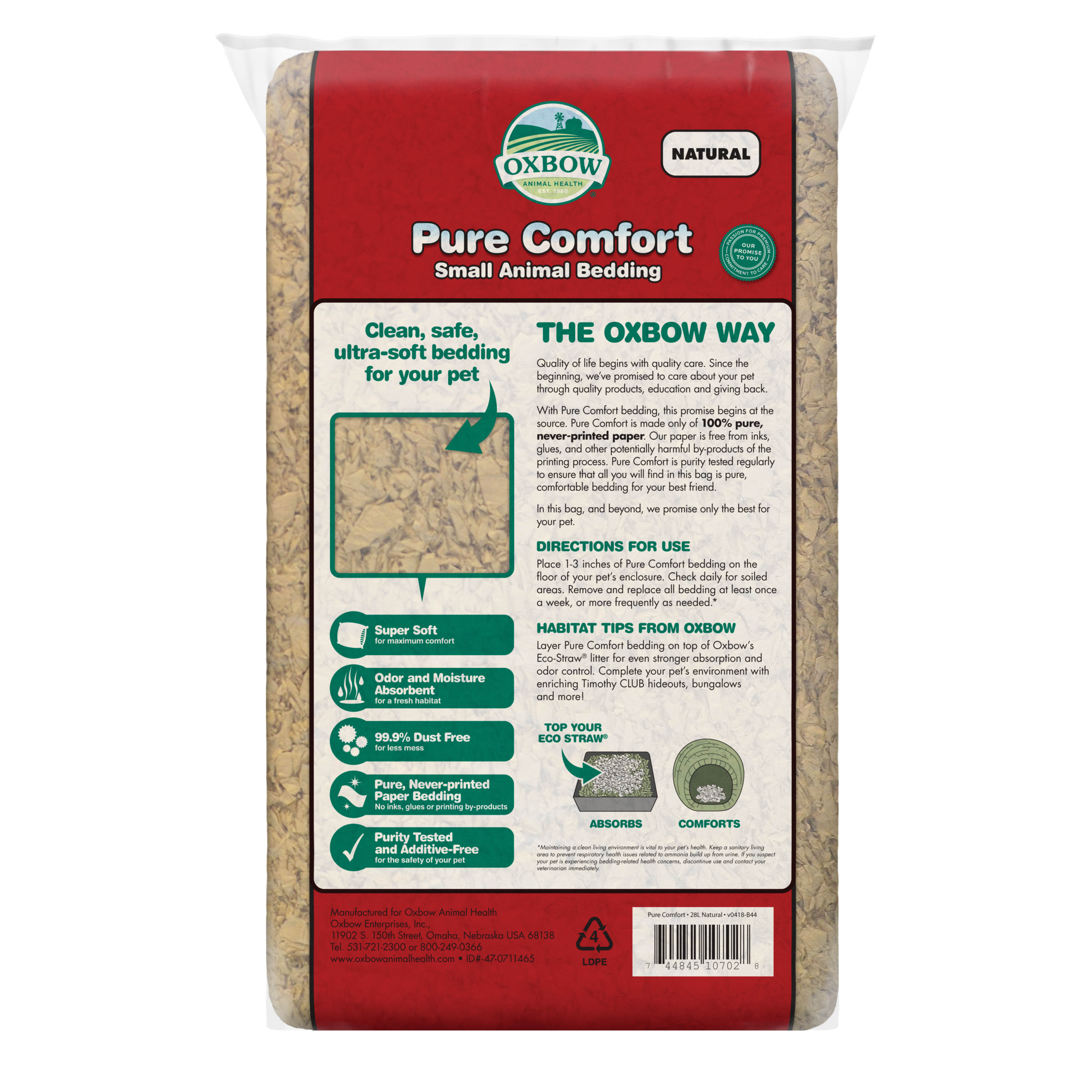 Oxbow Pure Comfort Natural Bedding (28 L)