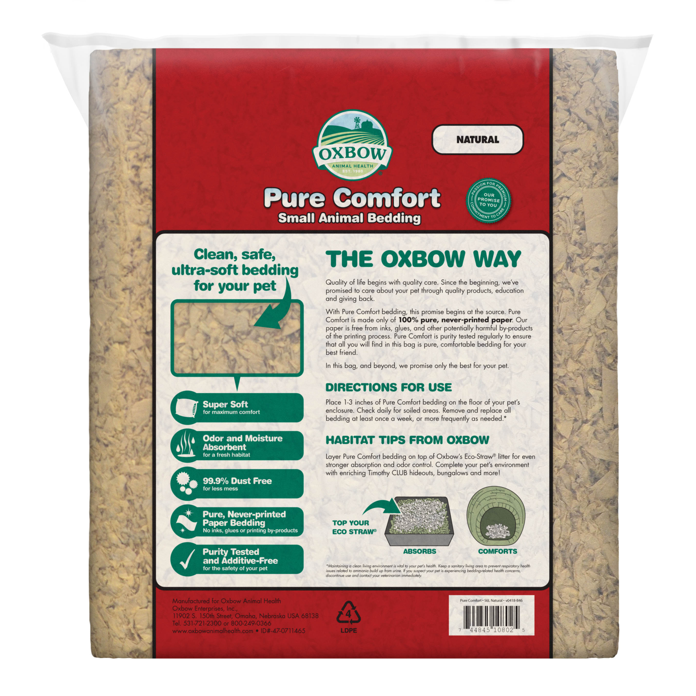Oxbow Pure Comfort Natural Bedding (56 L)