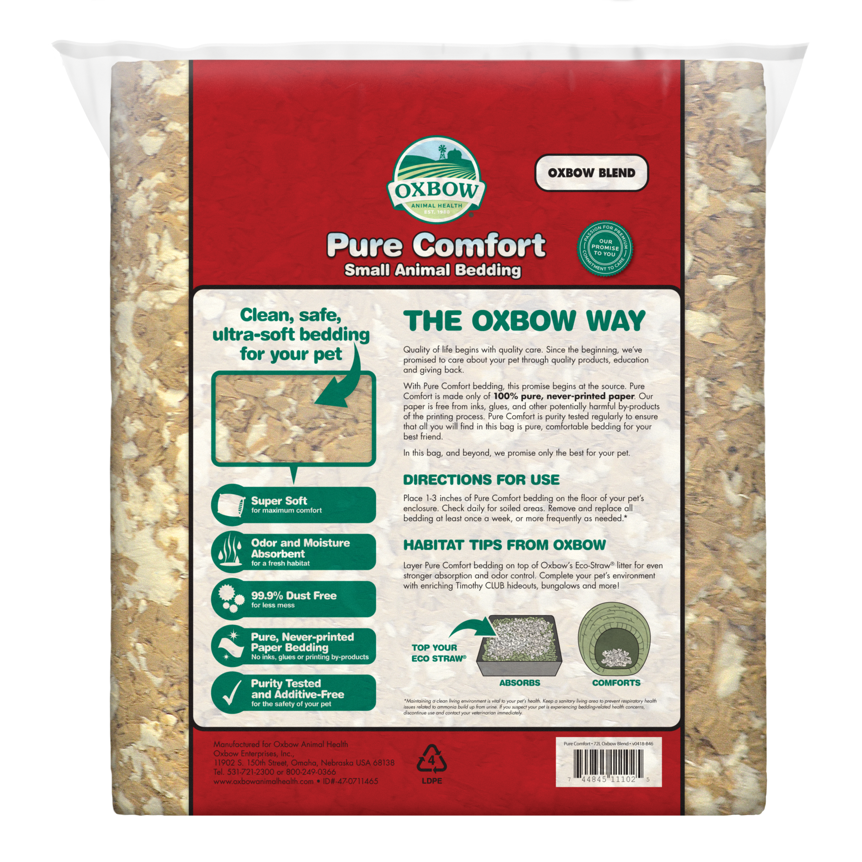 Oxbow Pure Comfort Oxbow Blend Bedding (72 L)