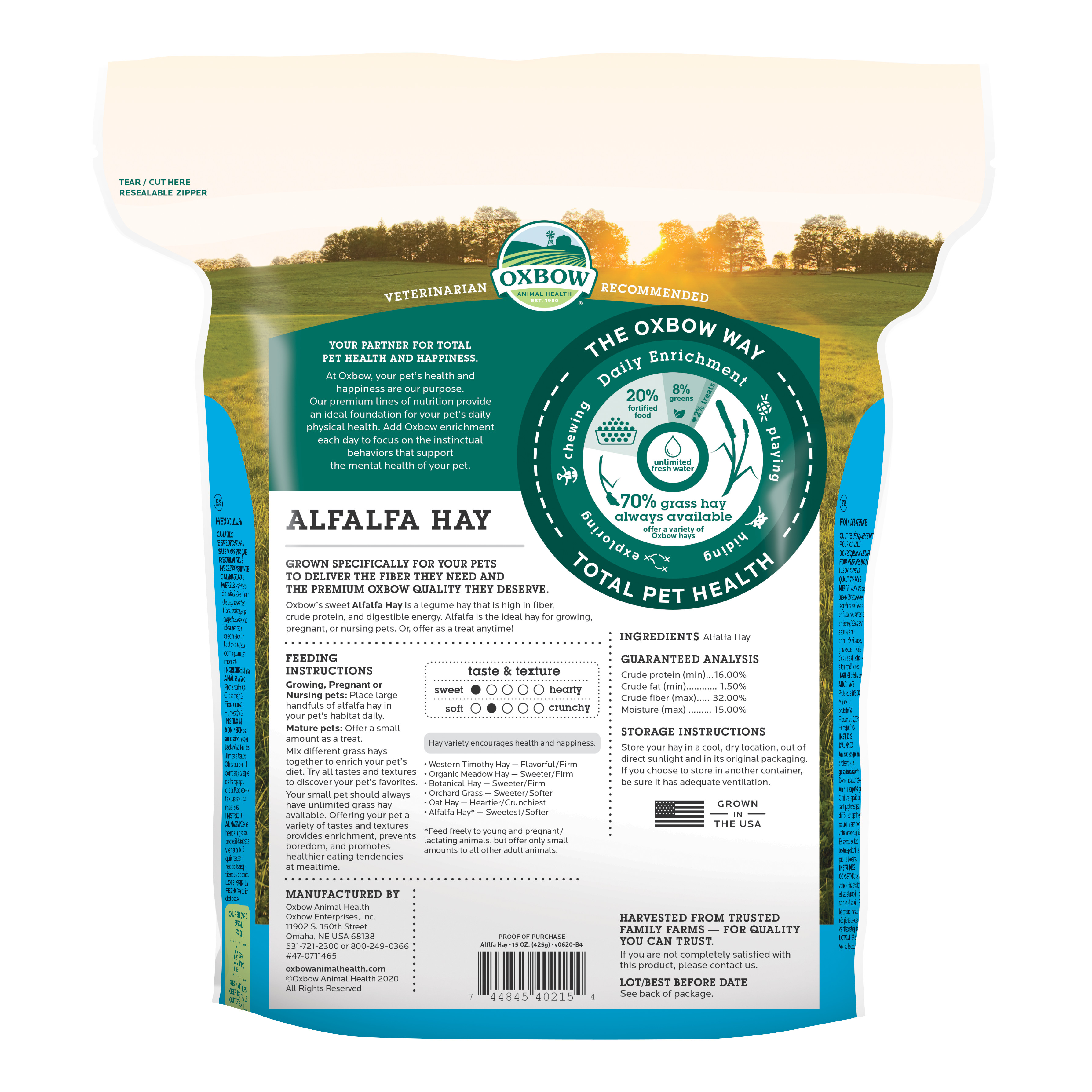 Oxbow Alfalfa Hay (15 oz) - 425g