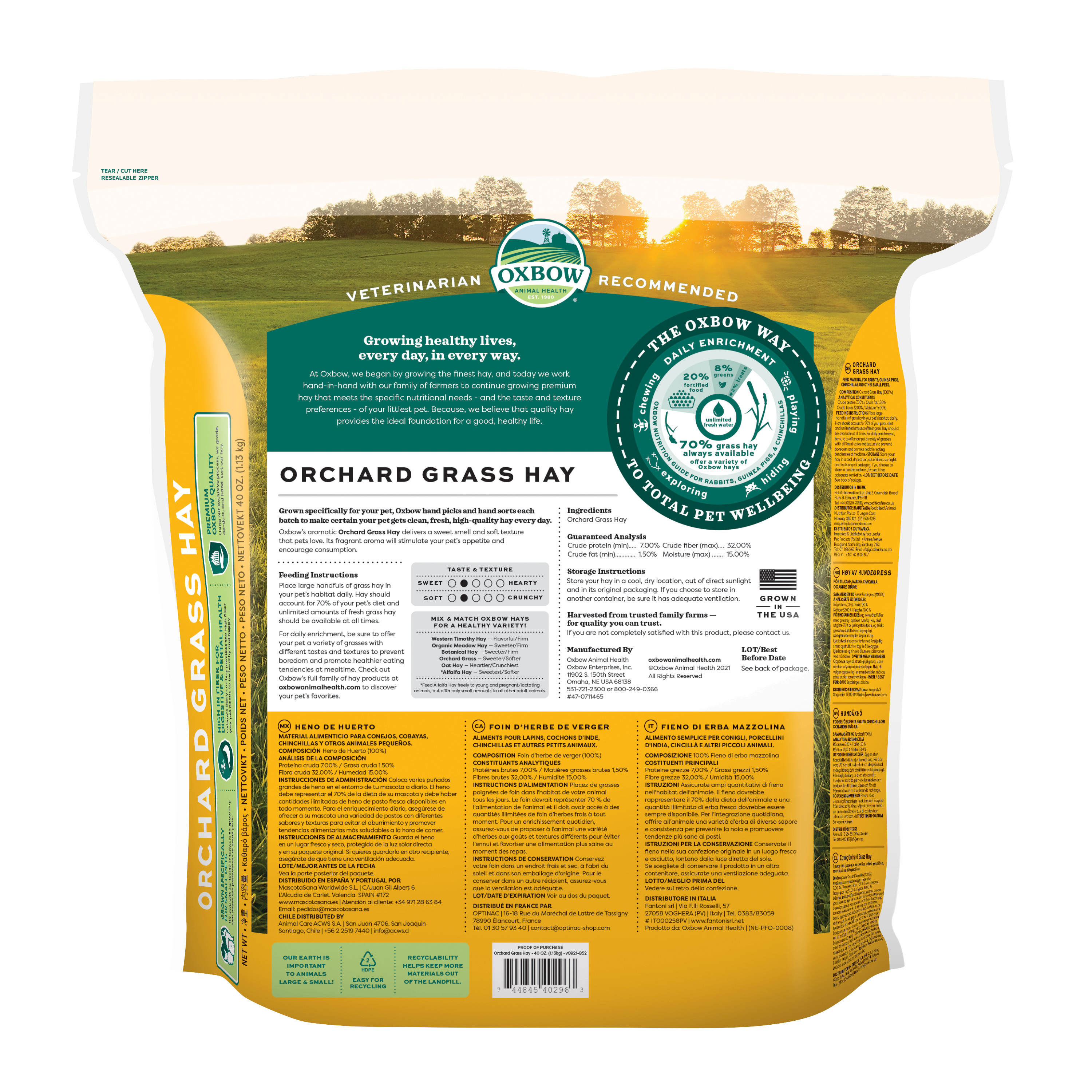 Oxbow Orchard Grass Hay (40 oz) - 1.13kg