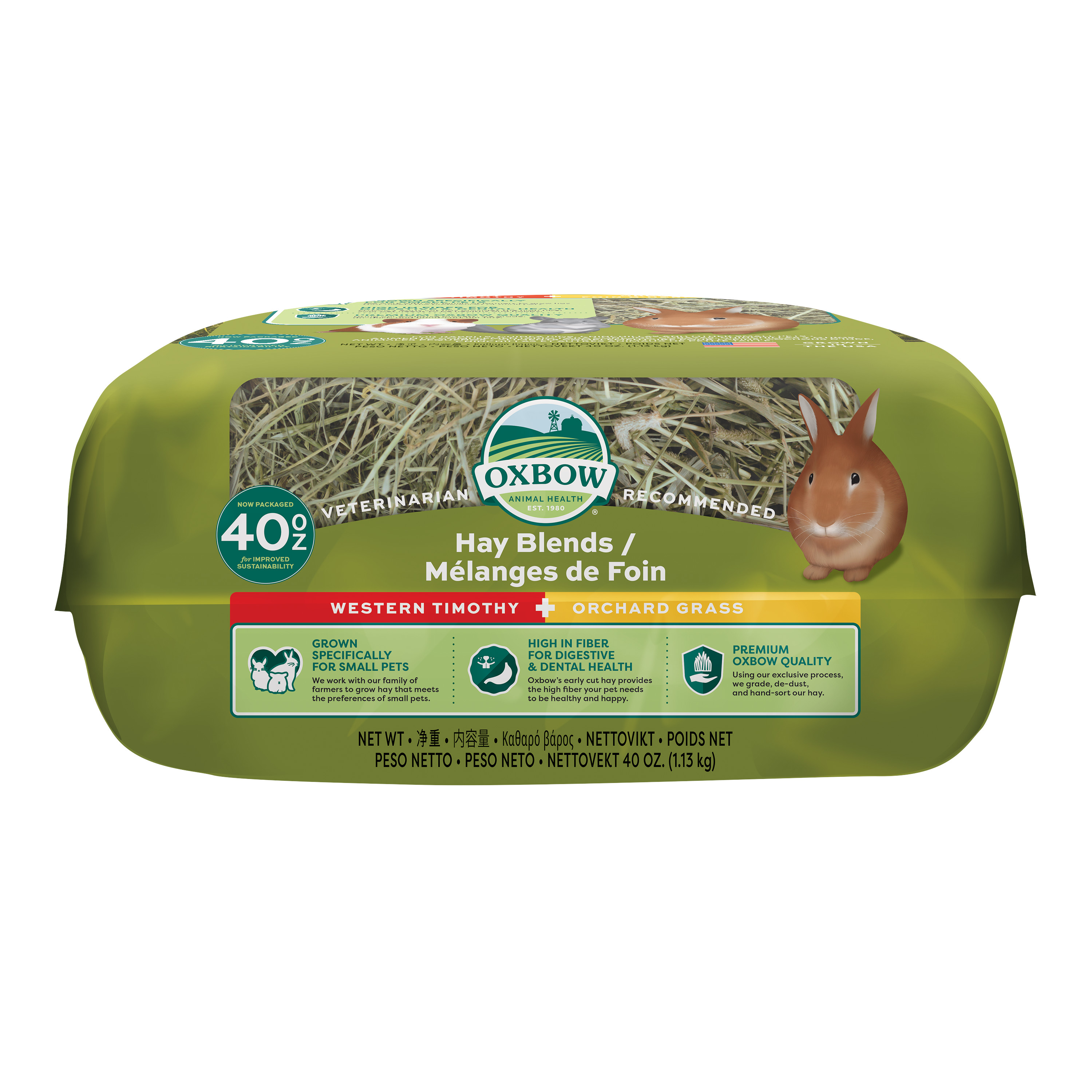 Oxbow Hay Blends - Western Timothy & Orchard Grass (40 oz) - 1.13kg