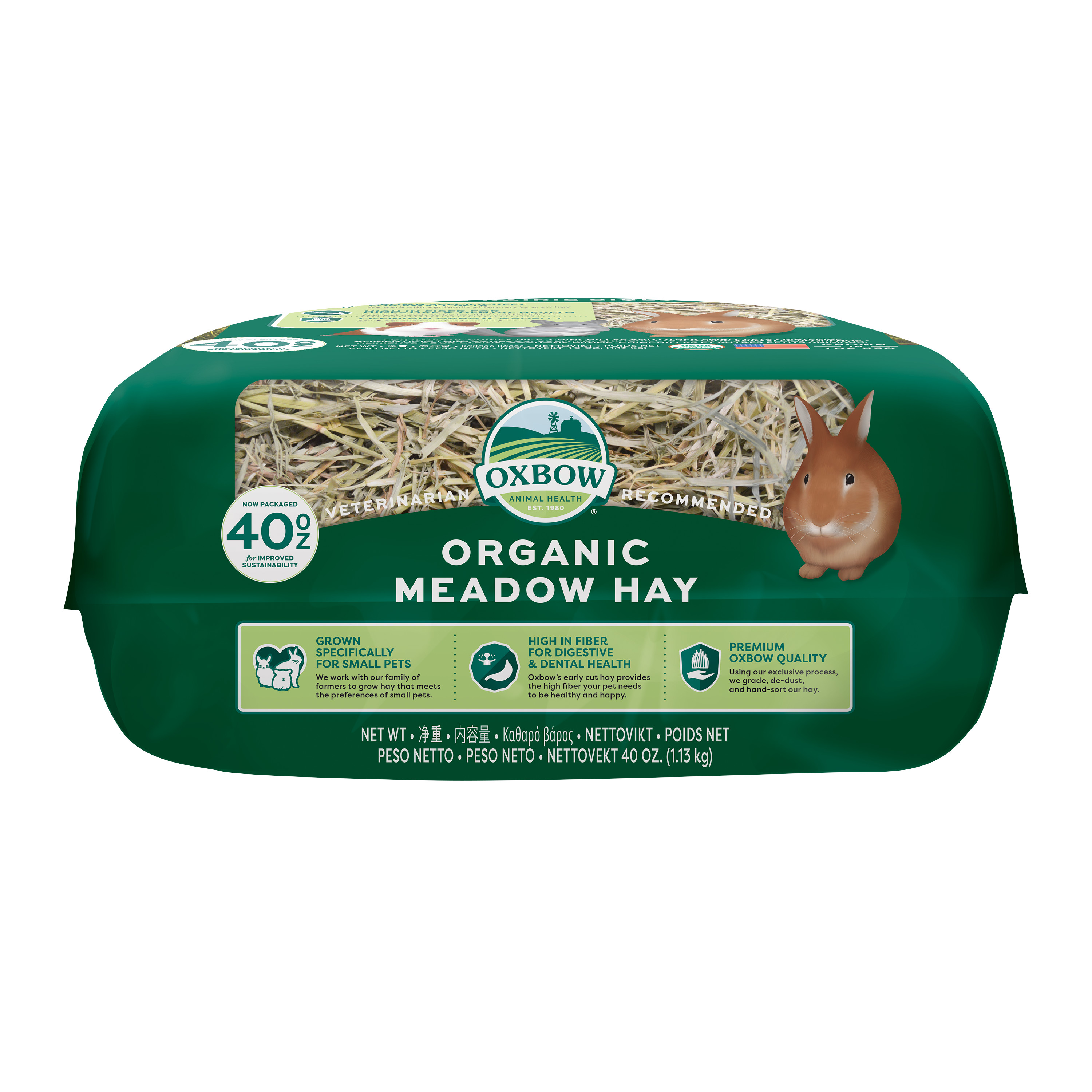 Oxbow Organic Meadow Hay (40 oz) - 1.13kg