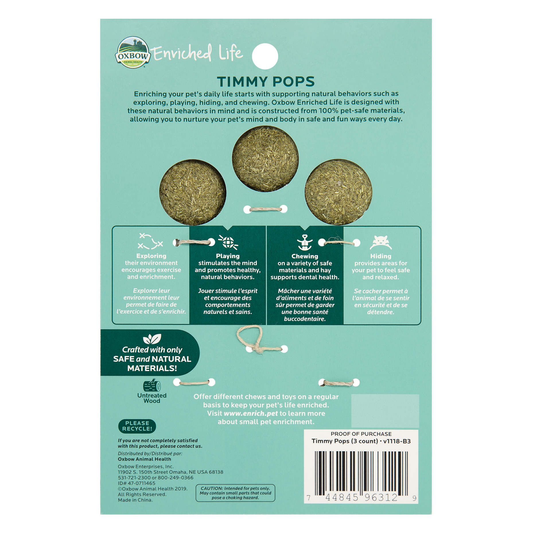 Oxbow Enriched Life - Timmy Pops