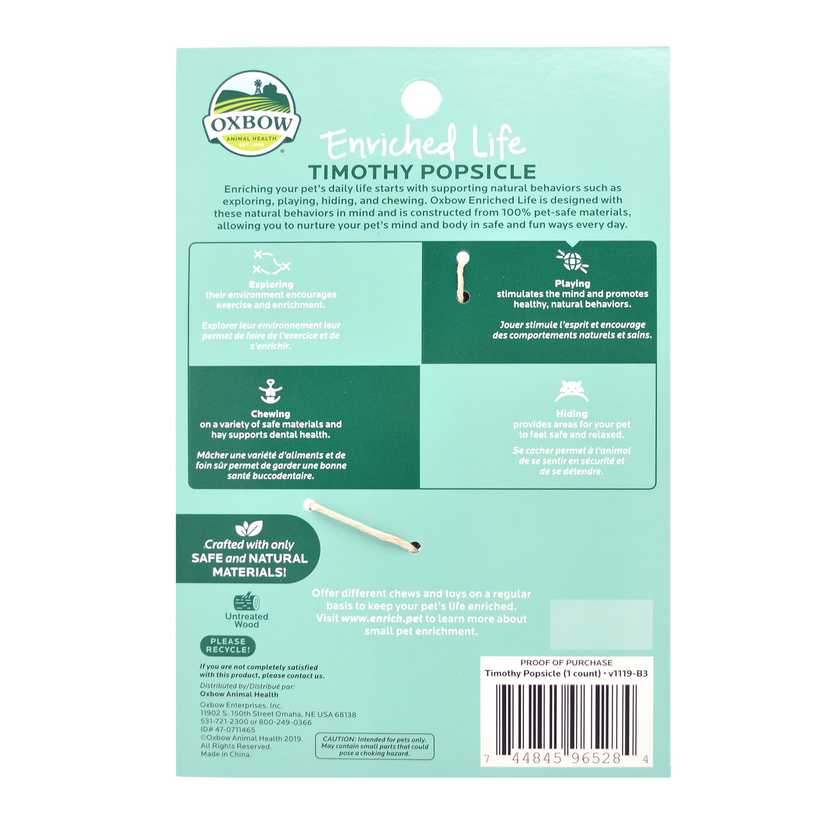 Oxbow Enriched Life - Timothy Popsicle