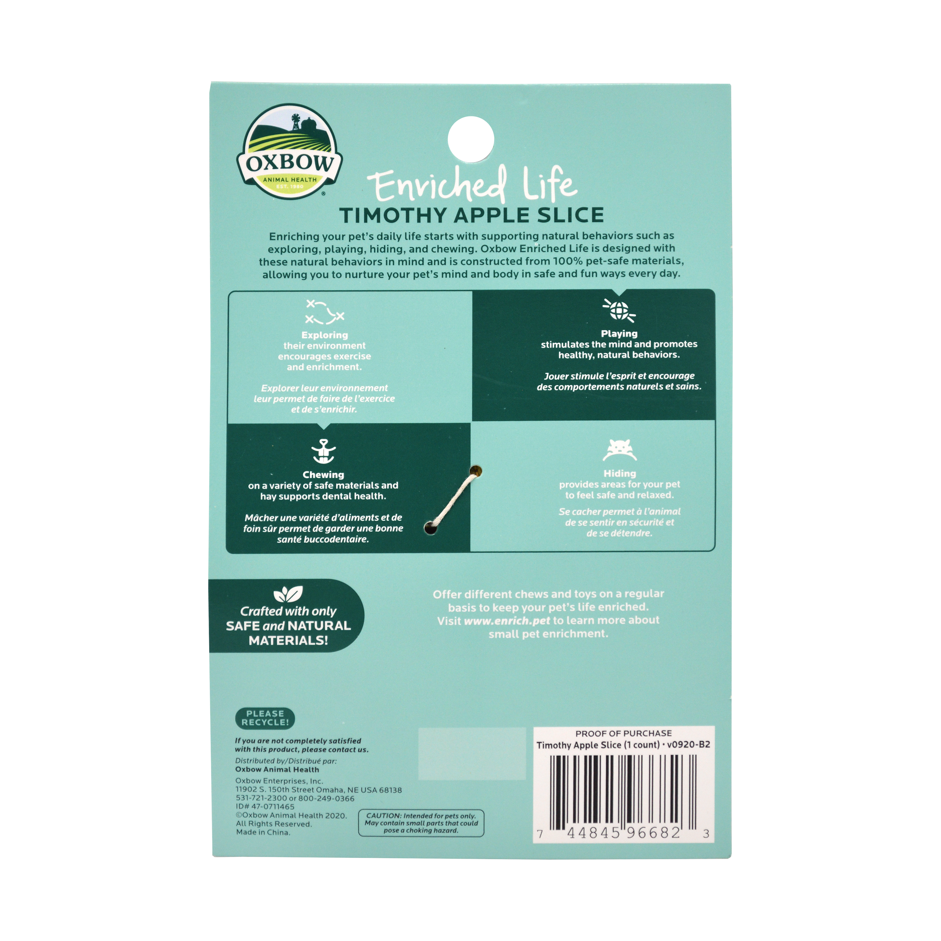 Oxbow Enriched Life - Timothy Apple Slice