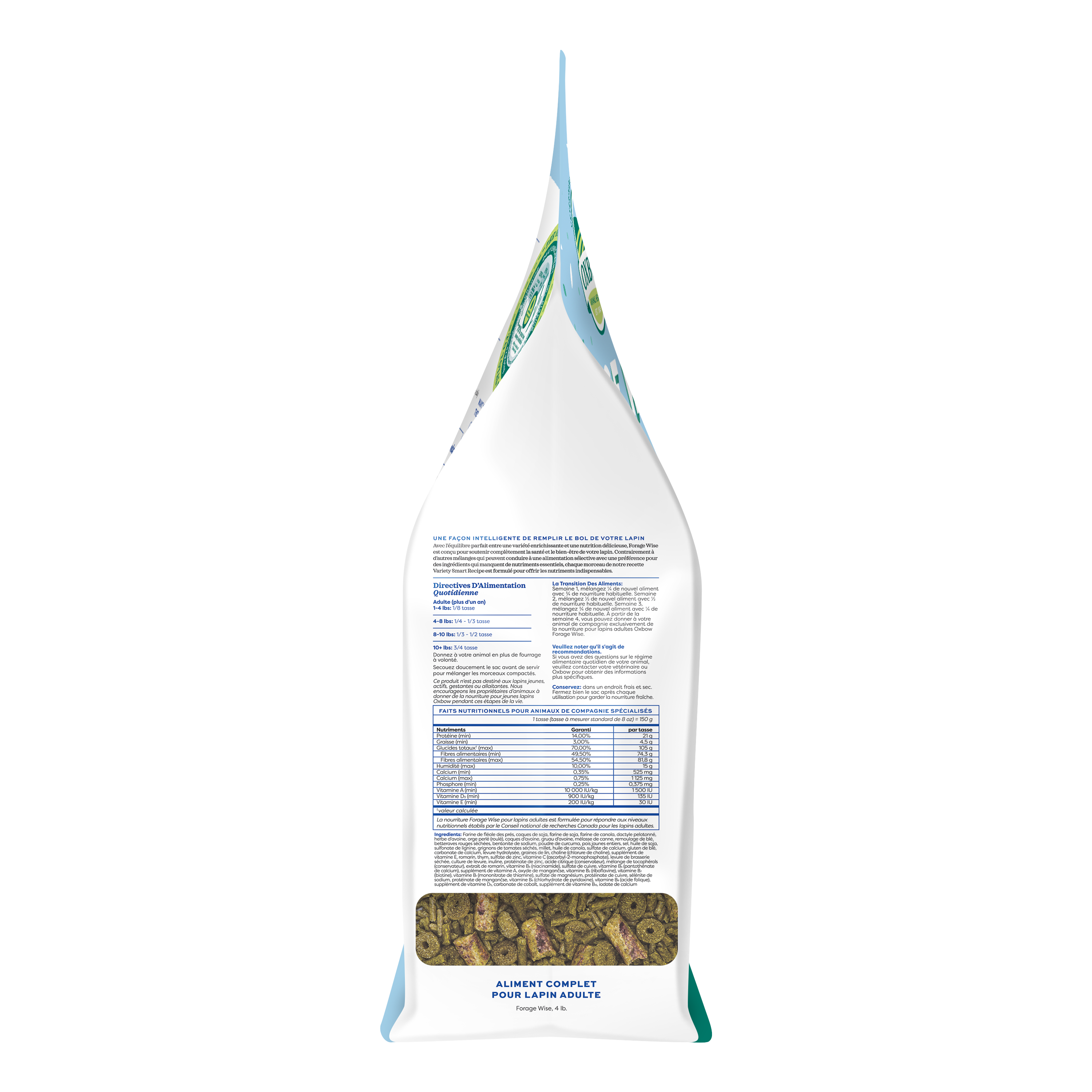 Oxbow Forage Wise Adult Rabbit Food (4 lb) - 1.81kg