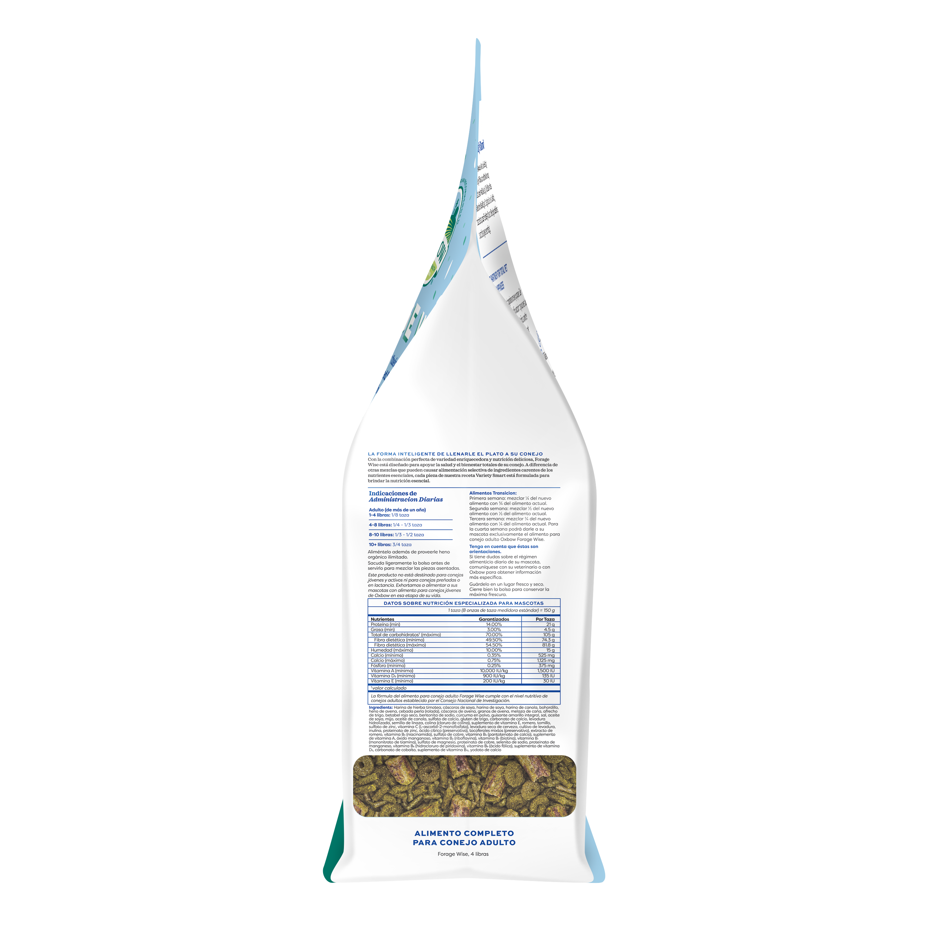 Oxbow Forage Wise Adult Rabbit Food (4 lb) - 1.81kg
