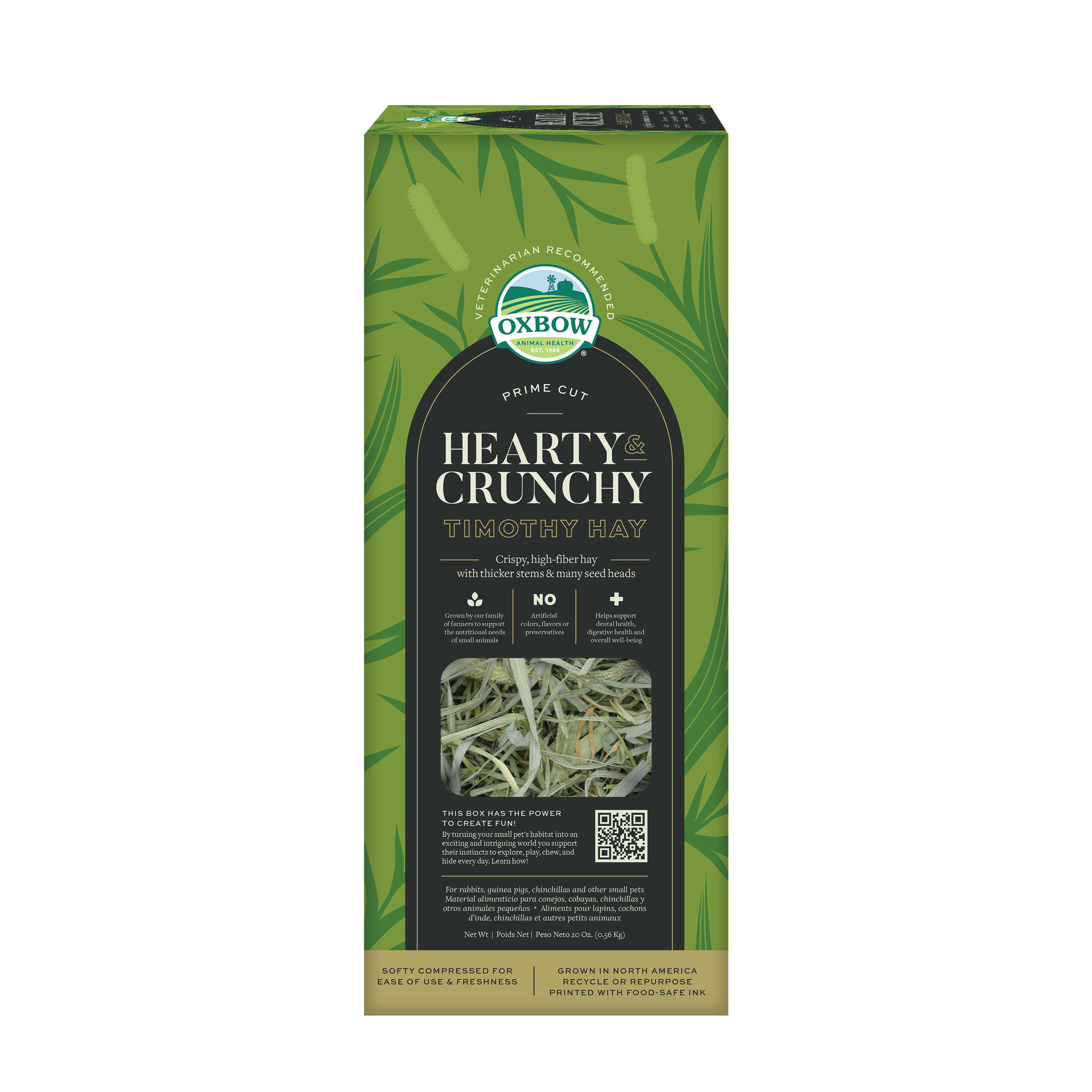 Oxbow Prime Cut Hearty & Crunchy Timothy Hay (20 oz) - 560g