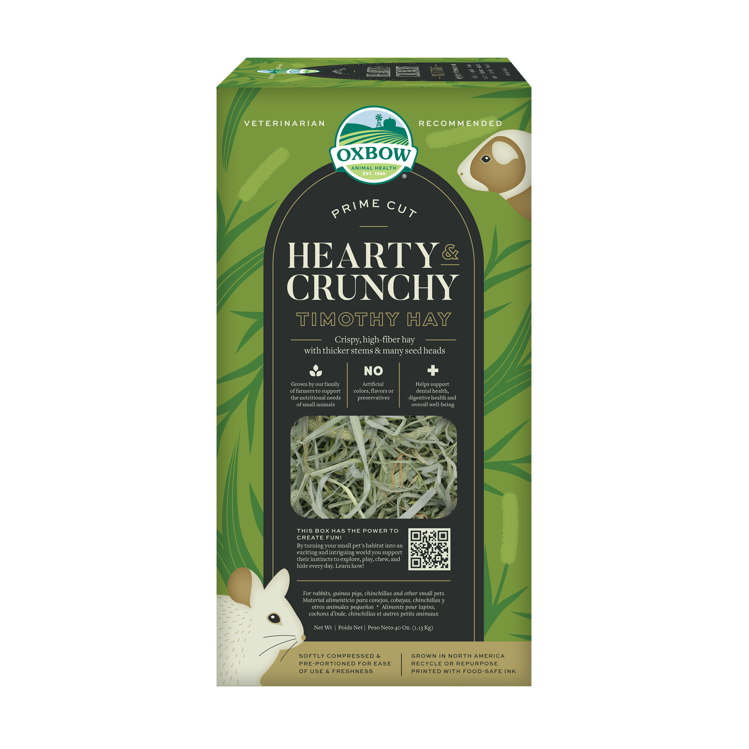 Oxbow Prime Cut Hearty & Crunchy Timothy Hay (40 oz) - 1.13kg
