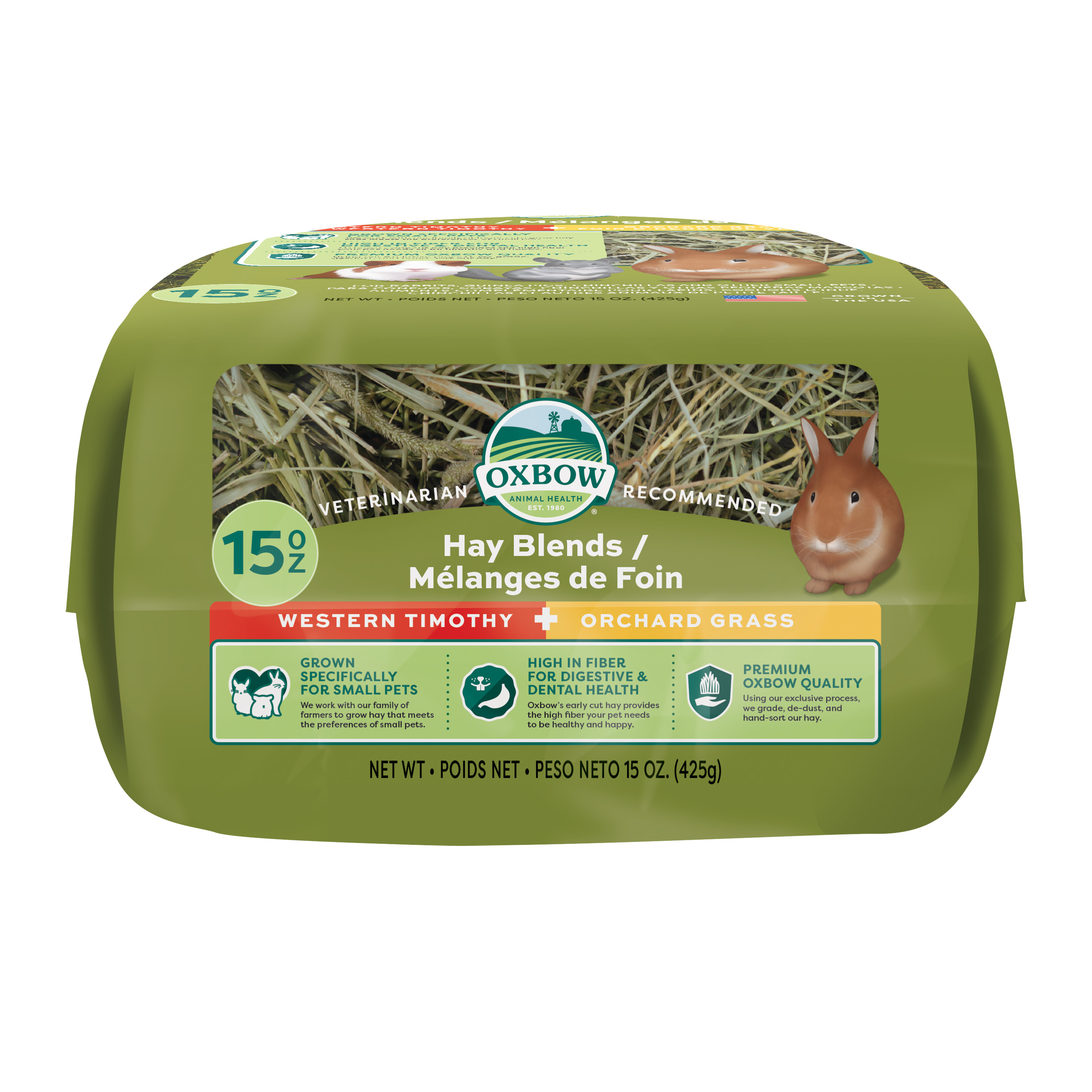 Oxbow Hay Blends - Western Timothy & Orchard Grass (15 oz) - 425g