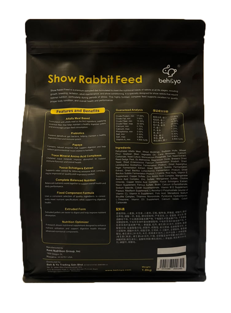 Beh & Yo Show Rabbit Feed (1.8 kg)